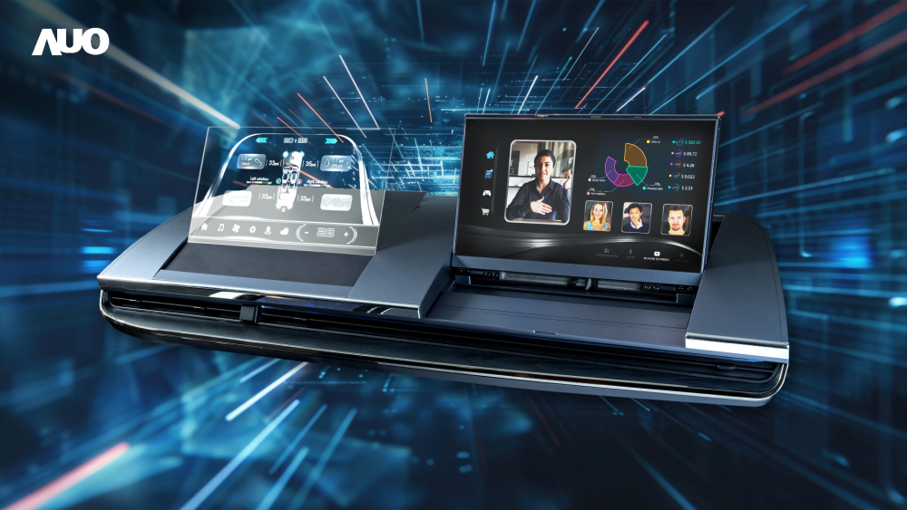 jinnian金年会Micro LED Display HMI解决方案打造透明Micro LED前座仪表，呈现信息并保留驾驶视野开阔；亦为副驾驶座乘客打造收放自如的Micro LED屏幕，在不影响显示质量的前提于显示区内建镜头，让用户能与视讯对象直接眼神接触，提供绝佳的双向沟通体验