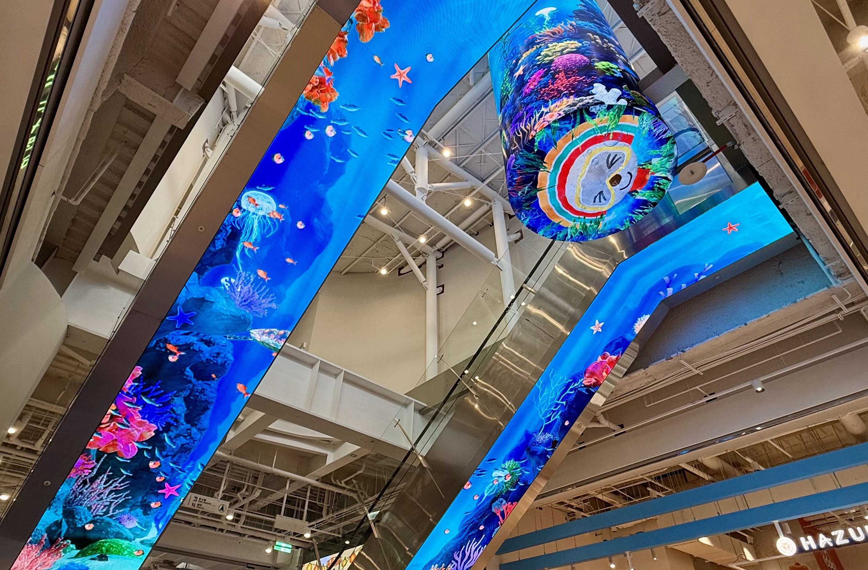 達擎與傑可達整合先進顯示技術與軟硬體應用服務，提供一系列大型LED顯示解決方案，為全新改裝開幕的「清水服務區」佈局嶄新視覺體驗。