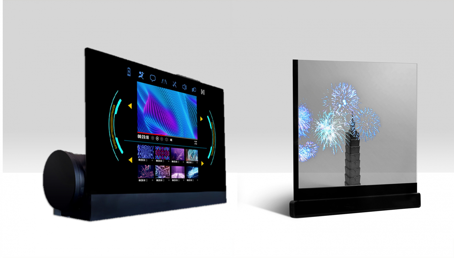 可捲式、折疊性、高透明